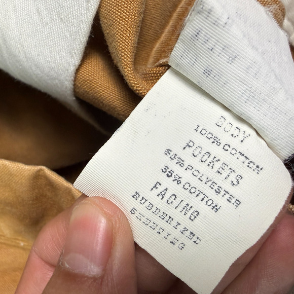 Vintage Red Head Bone Dry Pants Mens 32x32 Canvas Workwear Distressed USA 90s - Picture 5 of 13